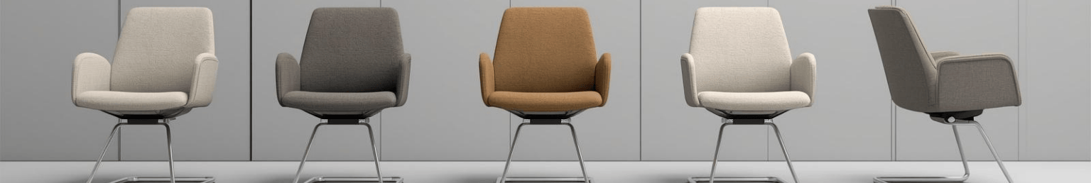 Visitor chairs banner with office reception seating