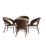 Outdoor Rattan Patio Table + 4 Chairs. @HOG - Home Office Garden Online Marketplace