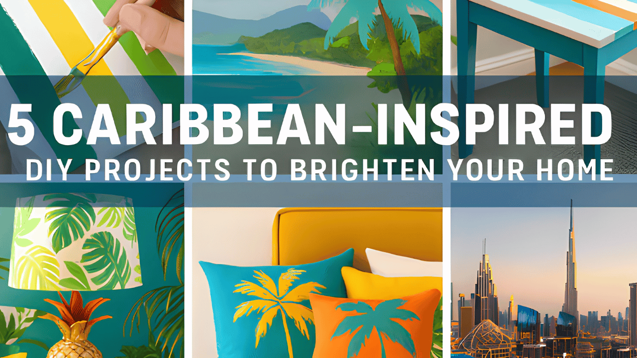 “Colorful Caribbean-inspired DIY home décor projects featuring bright tropical patterns, vibrant colors, and creative handmade design ideas for interior styling”