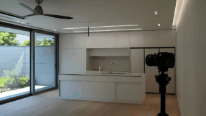Modern interior and outdoor living space design showcasing stylish home layout and outdoor relaxation area integration