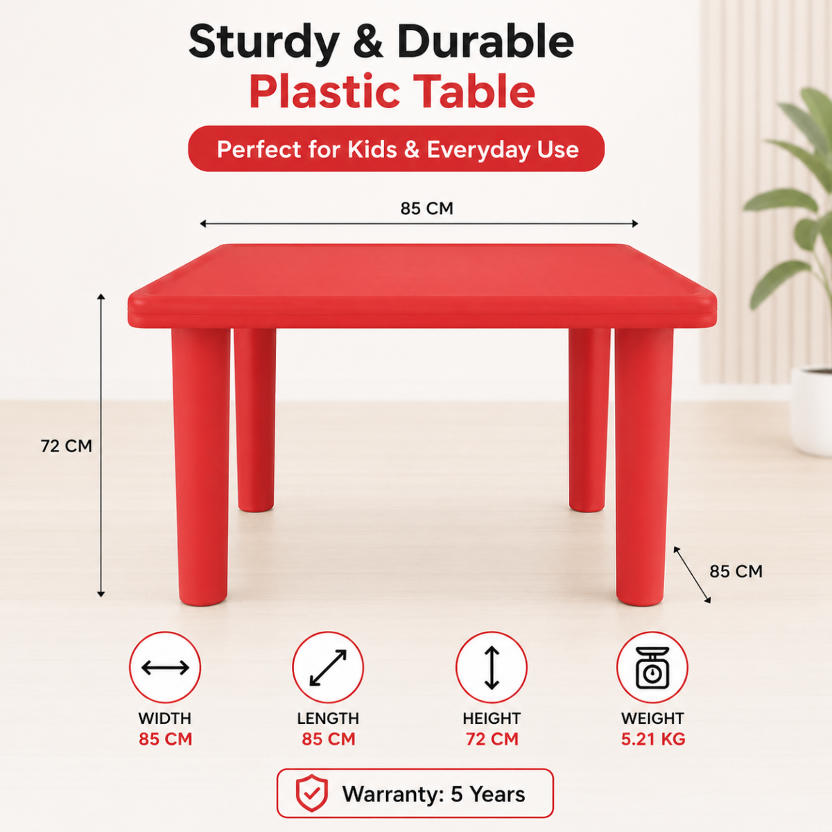 Champion Kiddies Plastic Table @HOG - Home Office Garden Online Marketplace