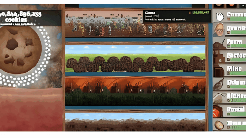 Cookie Clicker gameplay screen showing incremental upgrades, clicks, and in-game progression strategy for gamers