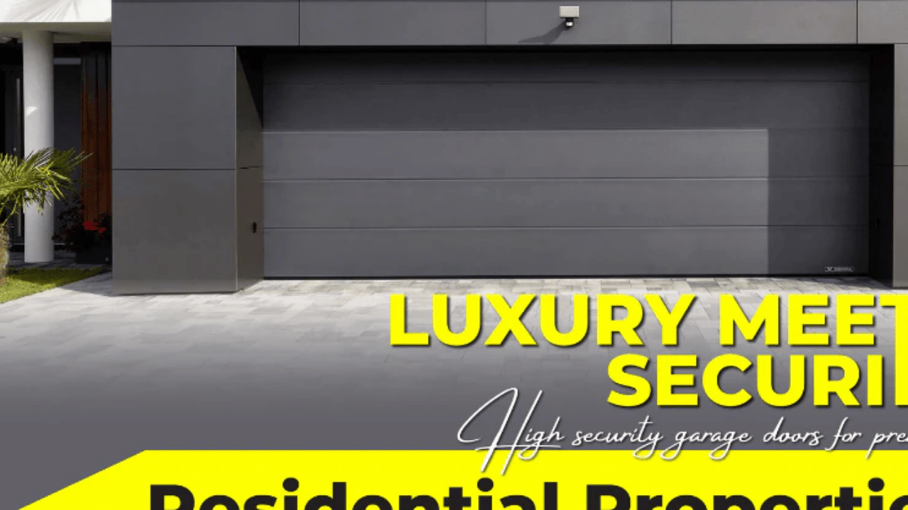 “Modern luxury residential garage featuring high-security garage doors designed for premium homes with enhanced safety and stylish exterior design”