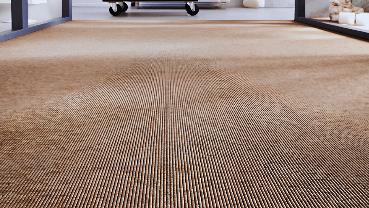 “Various carpet textures and materials displayed for home flooring selection, highlighting options suitable for warm climate interiors like Dubai homes”