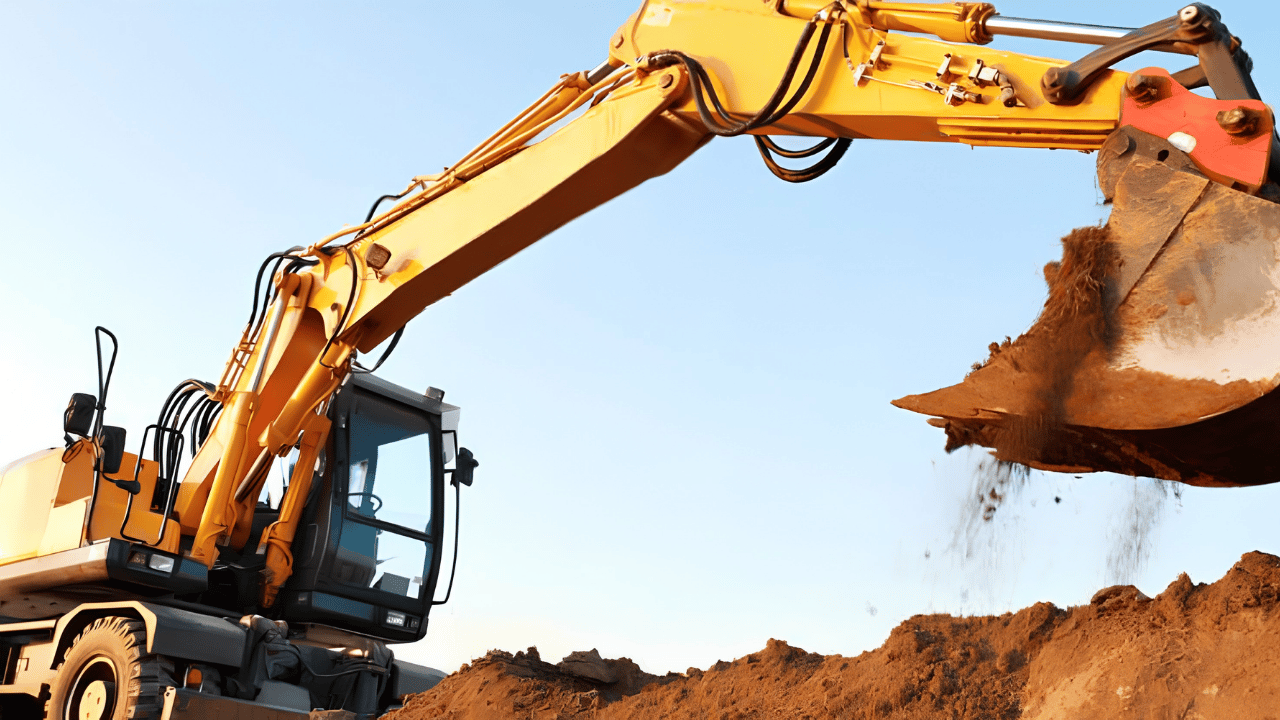 Used excavator machine in operation demonstrating heavy equipment performance for construction and earthmoving projects