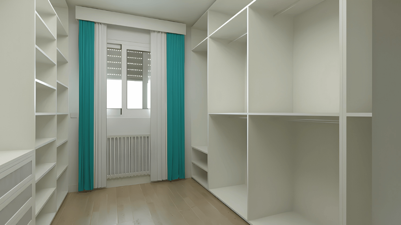 Modern wardrobe design showing smart storage solutions for long garments to prevent dragging and creasing.