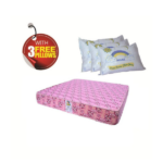 Super Flora - 75 x 84 x18 Mouka Mattress with 3 Pillows (6ft x 7ft x 18")