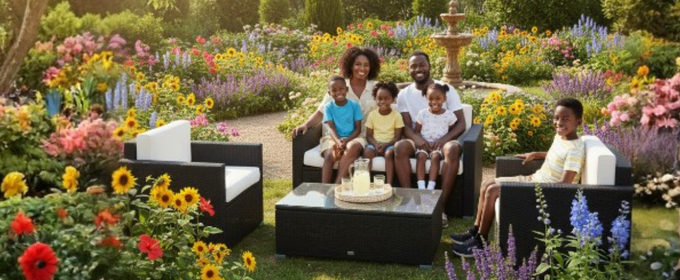 Rattan 4-Piece Cushioned Patio Furniture Set @HOG - Home, Office, Garden, Online Marketplace