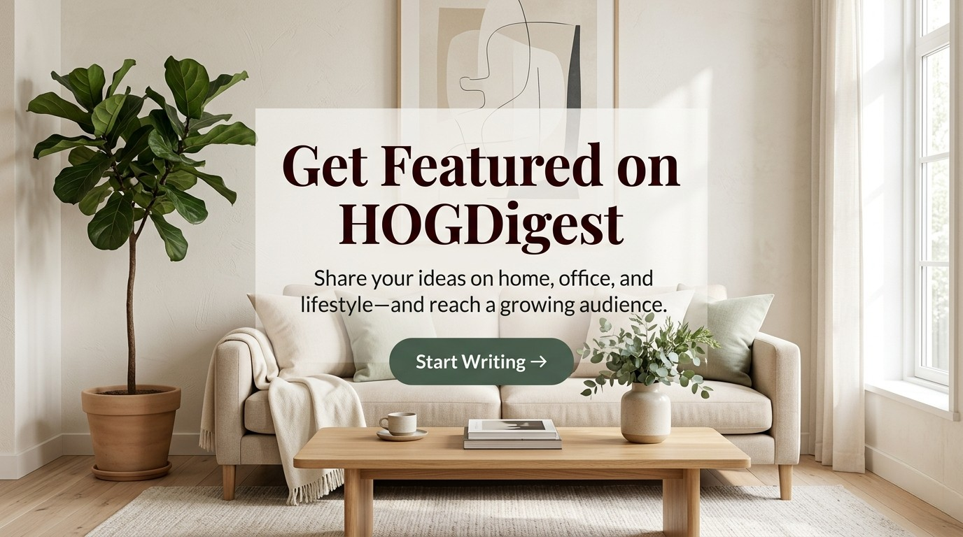 Get featured on HOGDigest – submit articles on home, office and lifestyle topics