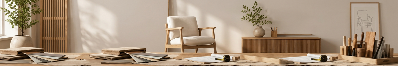 Minimalist custom furniture workshop and made-on-request interior design studio
