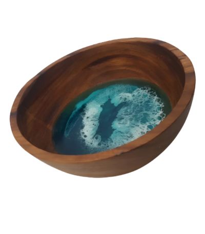 Eclectic Wood and Resin Trinket Bowl @HOG - Home, Office, Garden, Online Marketplace