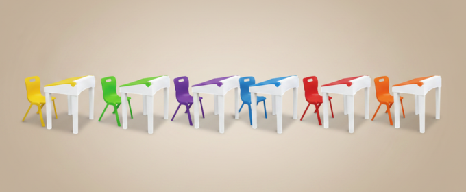 Academy Flip Top Desk + Strong M Chair Set - 7 to 9 Years Old @HOG - Home, Office, Garden, Online Marketplace