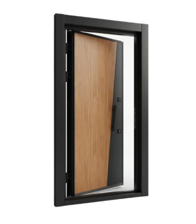 Fire and water-resistant Turkish security door with reinforced steel construction, modern locking system, and elegant contemporary finish