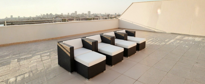 Outdoor Patio Wicker/Rattan Furniture - Club Chairs with Ottoman - Set of Four @HOG - Home, Office, Garden, Online Marketplace