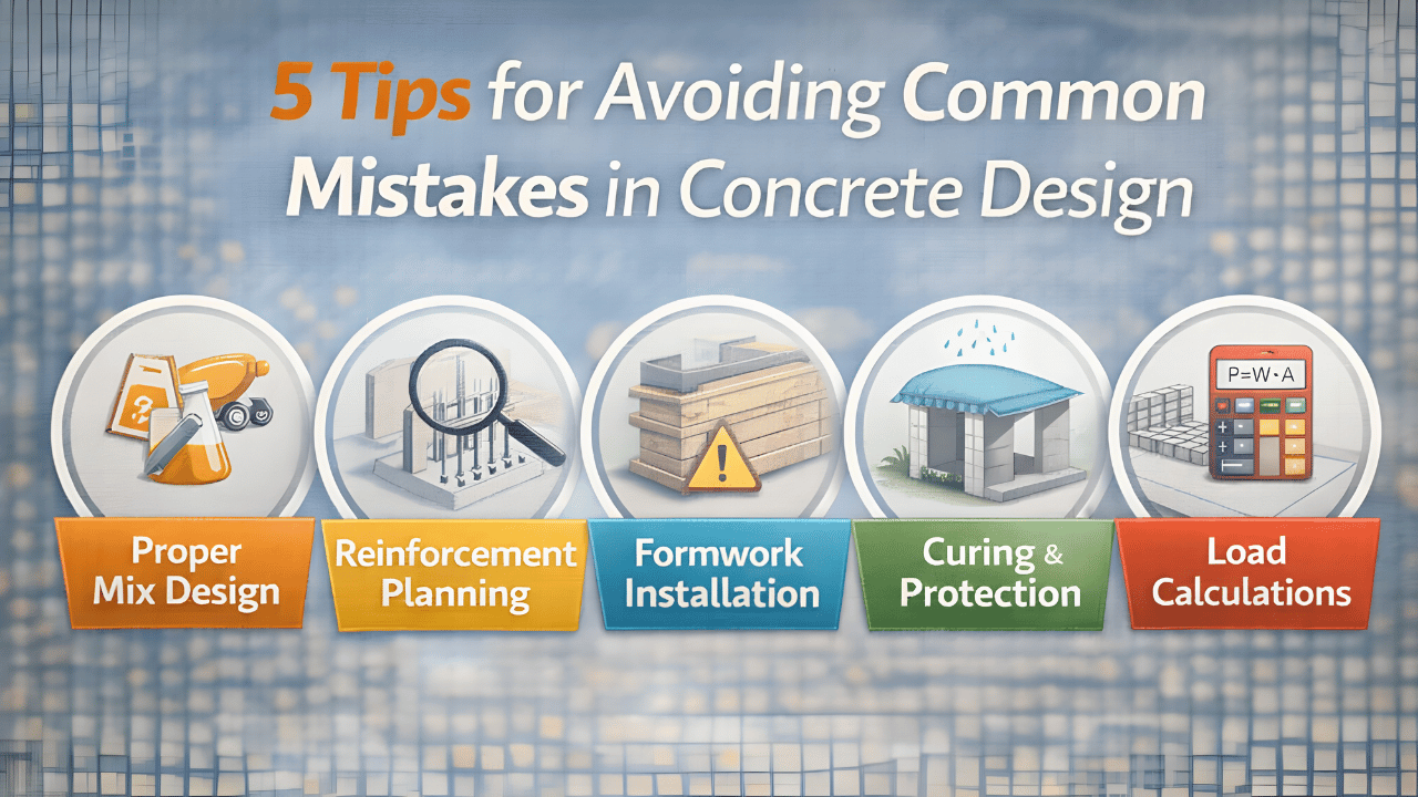 Concrete construction project showing reinforced concrete design and building work aimed at improving structural strength and construction quality.