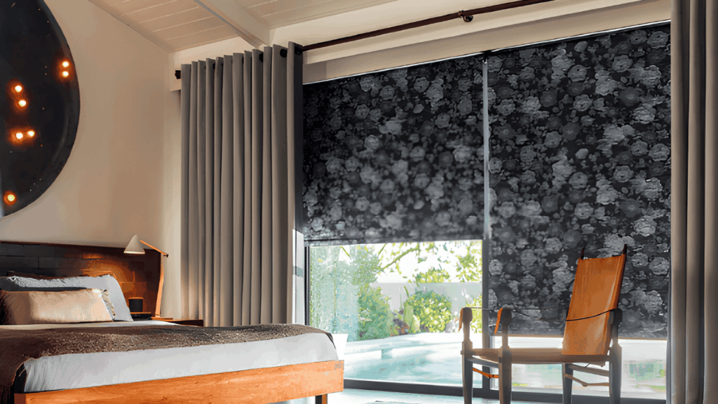 A visual guide explaining interesting facts about blackout curtains and their role in improving home comfort, privacy, and light control.