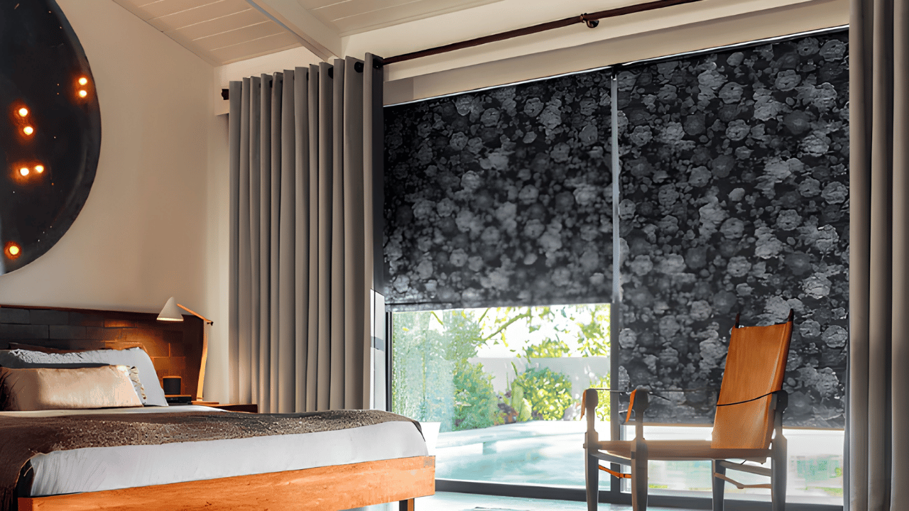A visual guide explaining interesting facts about blackout curtains and their role in improving home comfort, privacy, and light control.