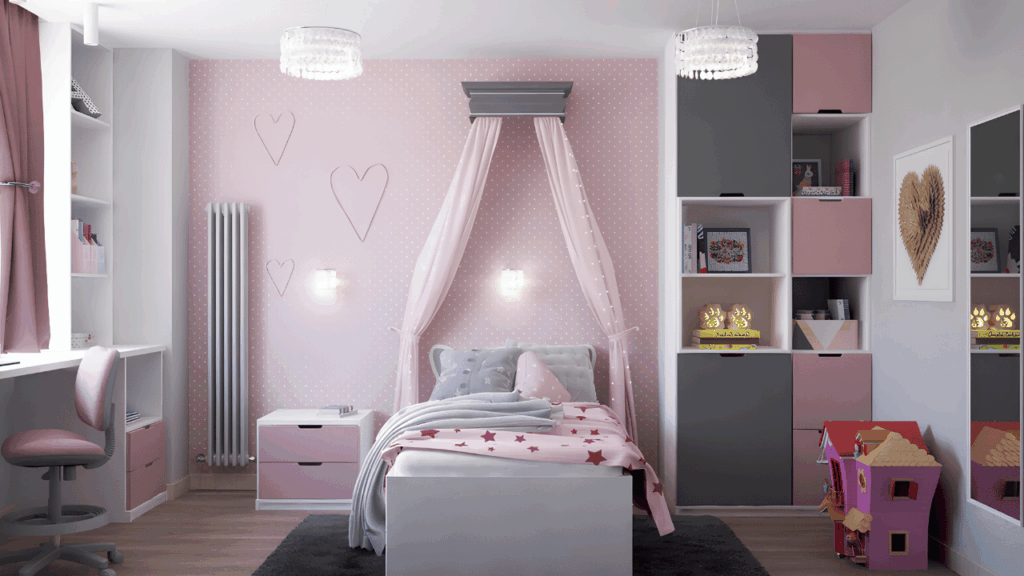 A thoughtfully designed boy’s bedroom featuring safe, durable, and fun interior elements that encourage comfort, creativity, and play.