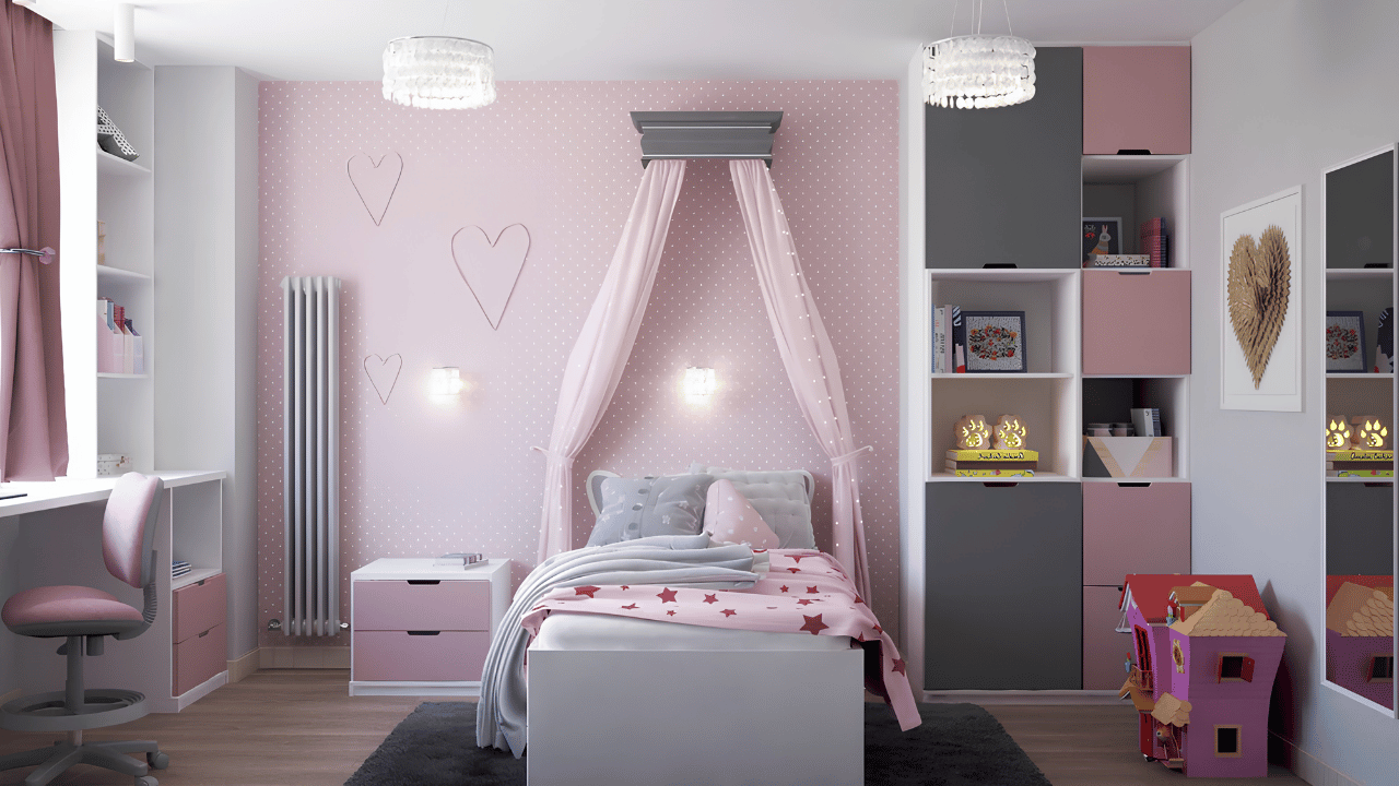 A thoughtfully designed boy’s bedroom featuring safe, durable, and fun interior elements that encourage comfort, creativity, and play.