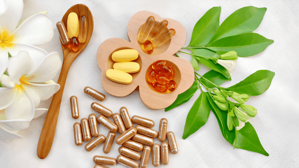 Person holding detox supplements and healthy drinks, highlighting the debate on whether detox supplements are beneficial or harmful to overall health and wellness.
