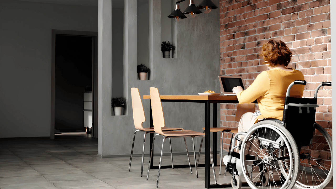 Ergonomic home design setup for personal injury recovery featuring supportive furniture and safe interior layout for comfort and healing