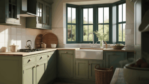 Neatly organized kitchen cabinets arranged with storage containers, labeled items, and efficient layout for improved accessibility and cleanliness.