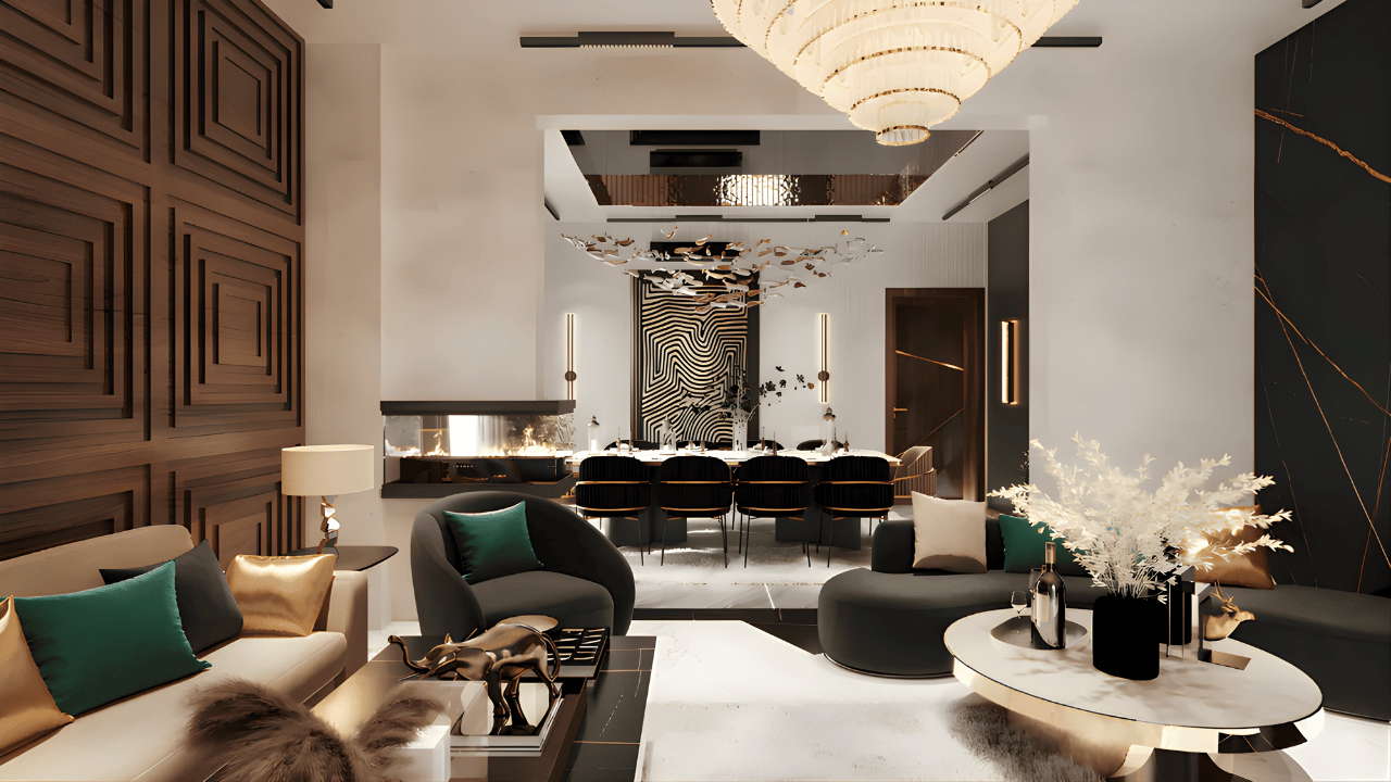 Modern home interior showcasing latest furniture trends for 2026, combining style, comfort, and smart living design elements.