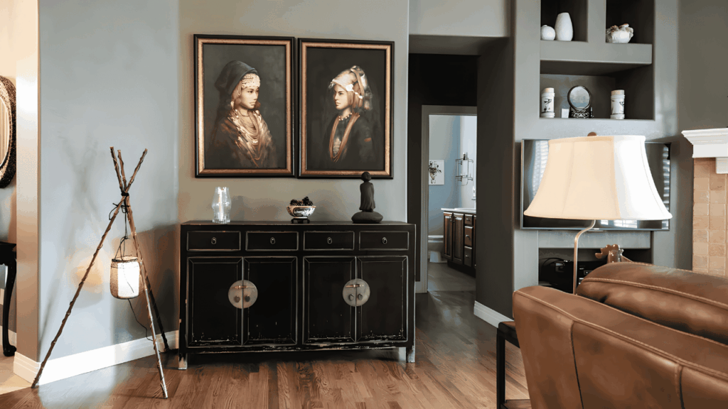 Beautifully staged modern living room with stylish décor elements designed to attract home buyers and increase property appeal.