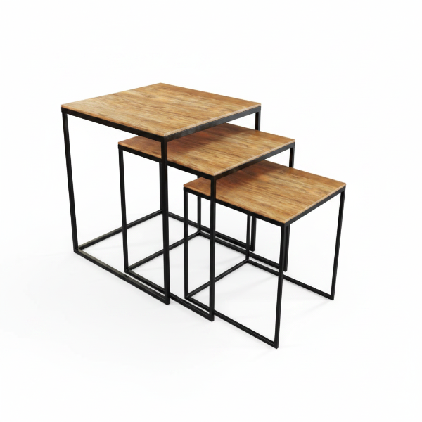 hog-furniture-nest-of-side-tables-with-metal-frame Nest of Side Tables with Metal Frame @HOG - Home, Office, Garden, Online Marketplace