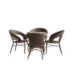 Outdoor Rattan Patio Table + 4 Chairs * @HOG - Home, Office, Garden, Online Marketplace