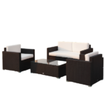 Rattan 4-Piece Cushioned Patio Furniture Set @HOG - Home, Office, Garden, Online Marketplace