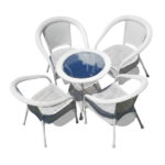 Outdoor Rattan Patio Table + 4 Chairs * @HOG - Home, Office, Garden, Online Marketplace