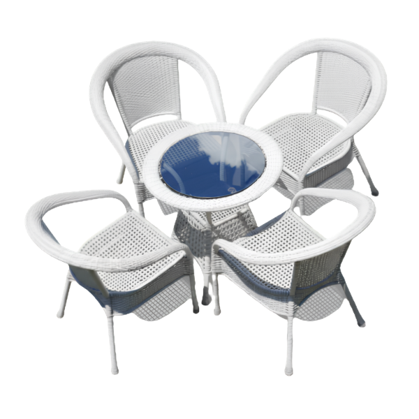 hog-furniture-outdoor-rattan-ratio-table-+-4-chairs Outdoor Rattan Patio Table + 4 Chairs * @HOG - Home, Office, Garden, Online Marketplace