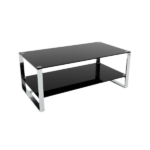 Modern Black Glass Coffee Table with Chrome Frame @HOG - Home, Office, Garden, Online Marketplace