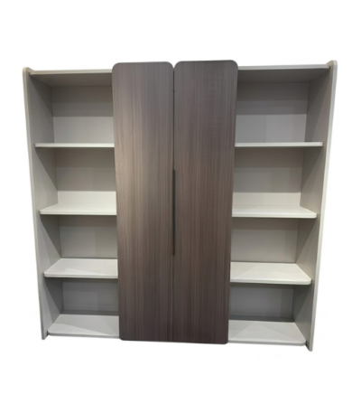 Multi-Compartment Wooden Bookshelf with Center Cabinet @HOG - Home, Office, Garden, Online Marketplace