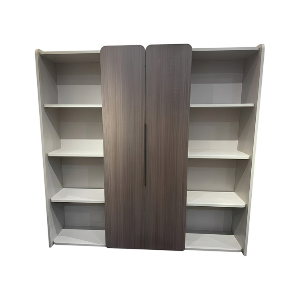 hog-furniture-multi-compartment-wooden-bookshelf-with-center-cabinet Multi-Compartment Wooden Bookshelf with Center Cabinet @HOG - Home, Office, Garden, Online Marketplace