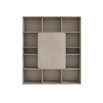 Multi-Compartment Wooden Bookshelf with Modular Grid Design @HOG - Home, Office, Garden, Online Marketplace