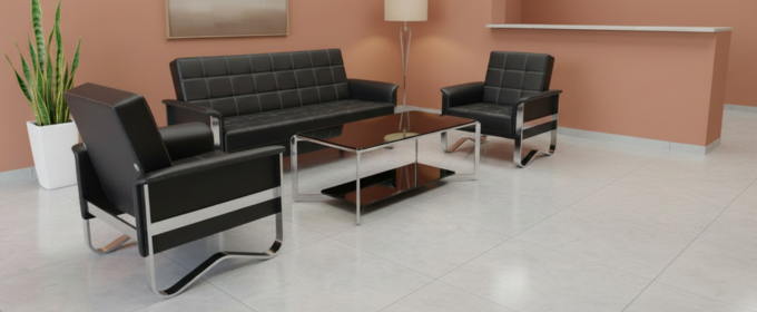 Modern Executive Leather Office Chair with Chrome Frame @HOG - Home, Office, Garden, Online Marketplace