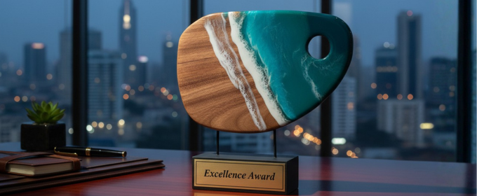 Ocean Theme Wood and Resin Décor Art Piece @HOG - Home, Office, Garden, Online Marketplace