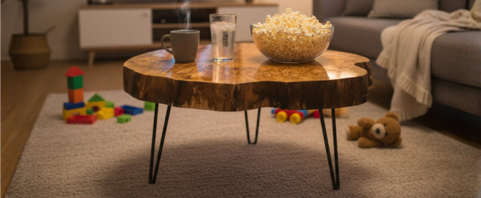 Live Edge Coffee Table with Hairpin Legs @HOG - Home, Office, Garden, Online Marketplace