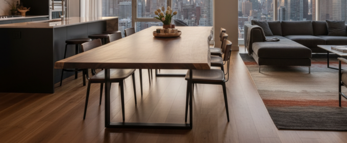 6 Seater Live Edge Joint Dining Table @HOG - Home, Office, Garden, Online Marketplace