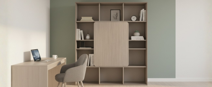 Multi-Compartment Wooden Bookshelf with Modular Grid Design @HOG - Home, Office, Garden, Online Marketplace