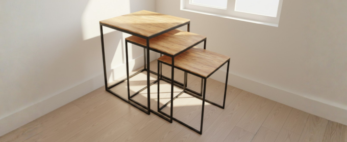 Nest of Side Tables with Metal Frame @HOG - Home, Office, Garden, Online Marketplace