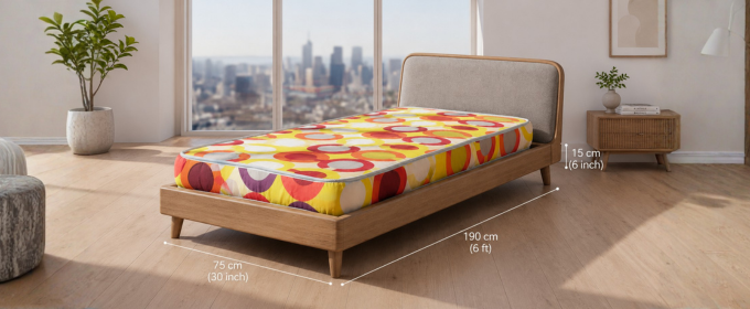 Royal Amarya-Poly Cotton Fabric - 15 Density foam - Plain Mattress -190 x 75 x 15 [75 x 30 x 6''] [6ft X 2.5ft X 6inches](Lagos Only) @HOG - Home Office Garden Online Marketplace