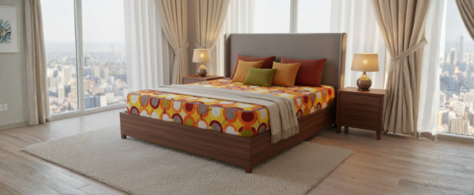 Royal Amarya-Poly Cotton Fabric - 15 Density foam - Plain Mattress -190X105X30CM [75 x 42 x 12"] [6ft x 3.4ft x 12inches](Lagos Only) @HOG - Home Office Garden Online Marketplace