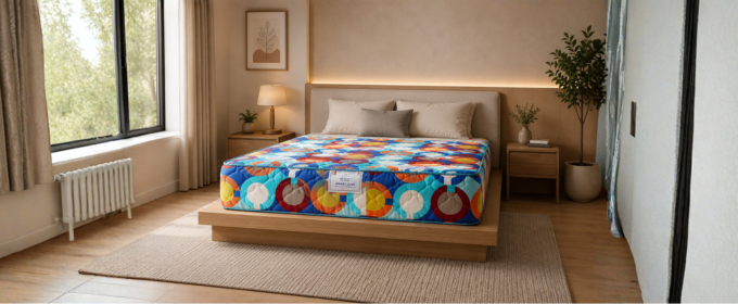 Royal Amarya-Poly Cotton Fabric Plain Mattress - [75 x 72 x 8"] [6ft x 6ft x 8inches](Lagos Only) @HOG - Home Office Garden Online Marketplace