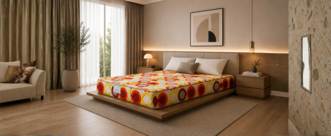 Royal Amarya - Poly Cotton Fabric Plain Mattress - [75 x 54 x 6"] [6ft x 4.4ft x 6inches](Lagos Only) @HOG - Home Office Garden Online Marketplace