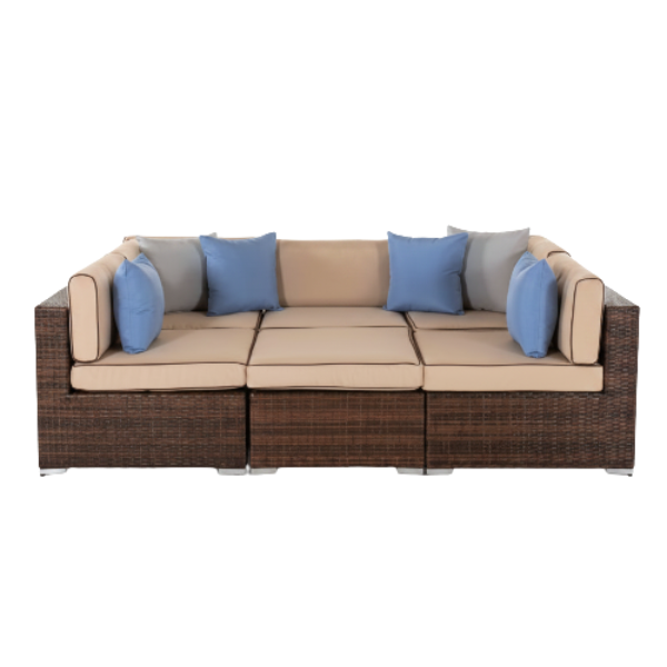 hog-furniture-6-piece-rattan-garden-daybed-sofa-set 6 Piece Rattan Garden Daybed Sofa Set @HOG - Home, Office, Garden, Online Marketplace
