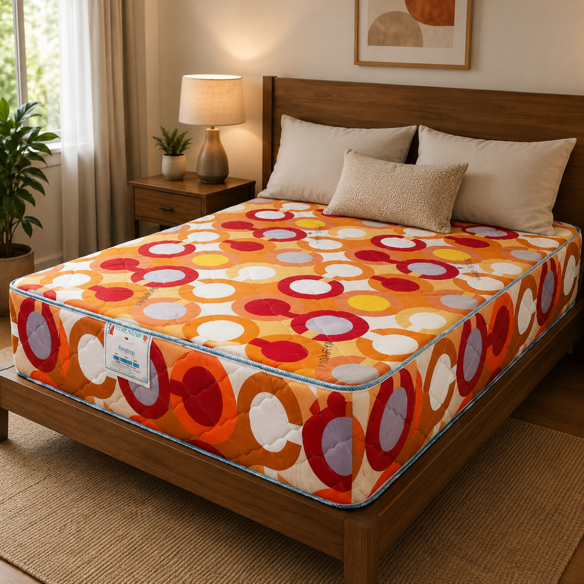 Royal Amarya - Poly Cotton Fabric Plain Mattress - [75 x 54 x 10"] [6ft x 4.4ft x 10inches](Lagos Only) @HOG - Home Office Garden Online Marketplace