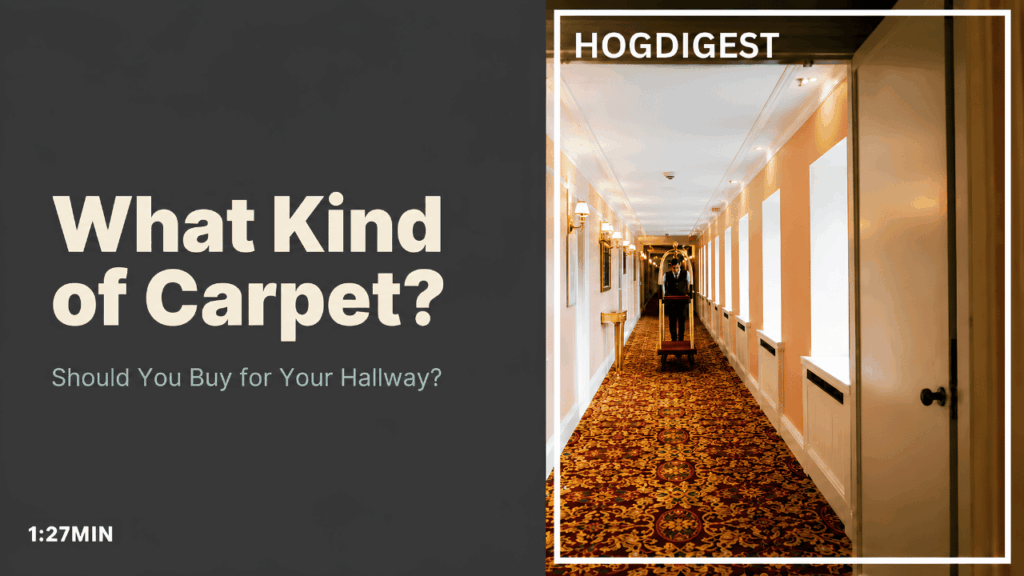 Hallway interior featuring stylish and durable carpet designed for high-traffic home spaces